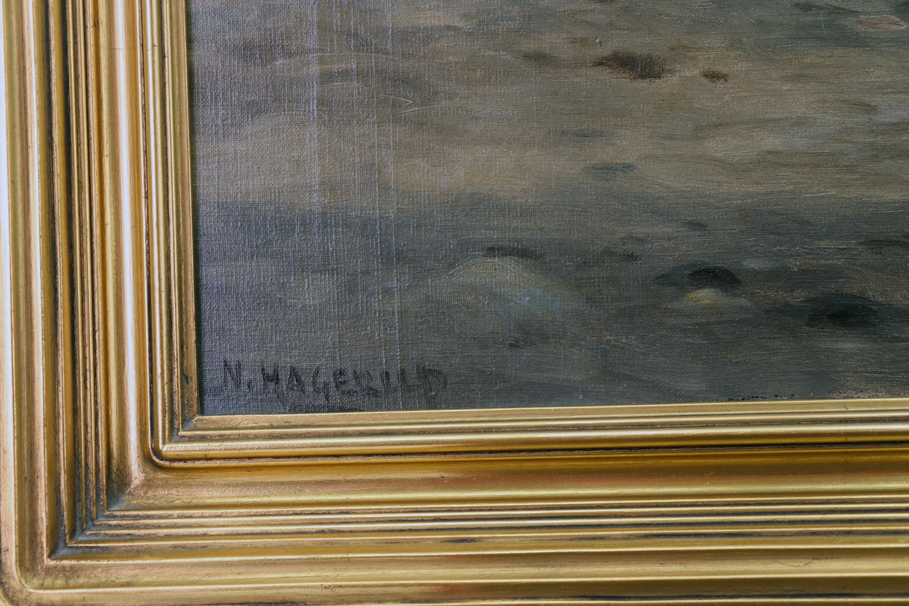 N. Hagerup, Untitled (Sunset at the Seashore) - Image 3