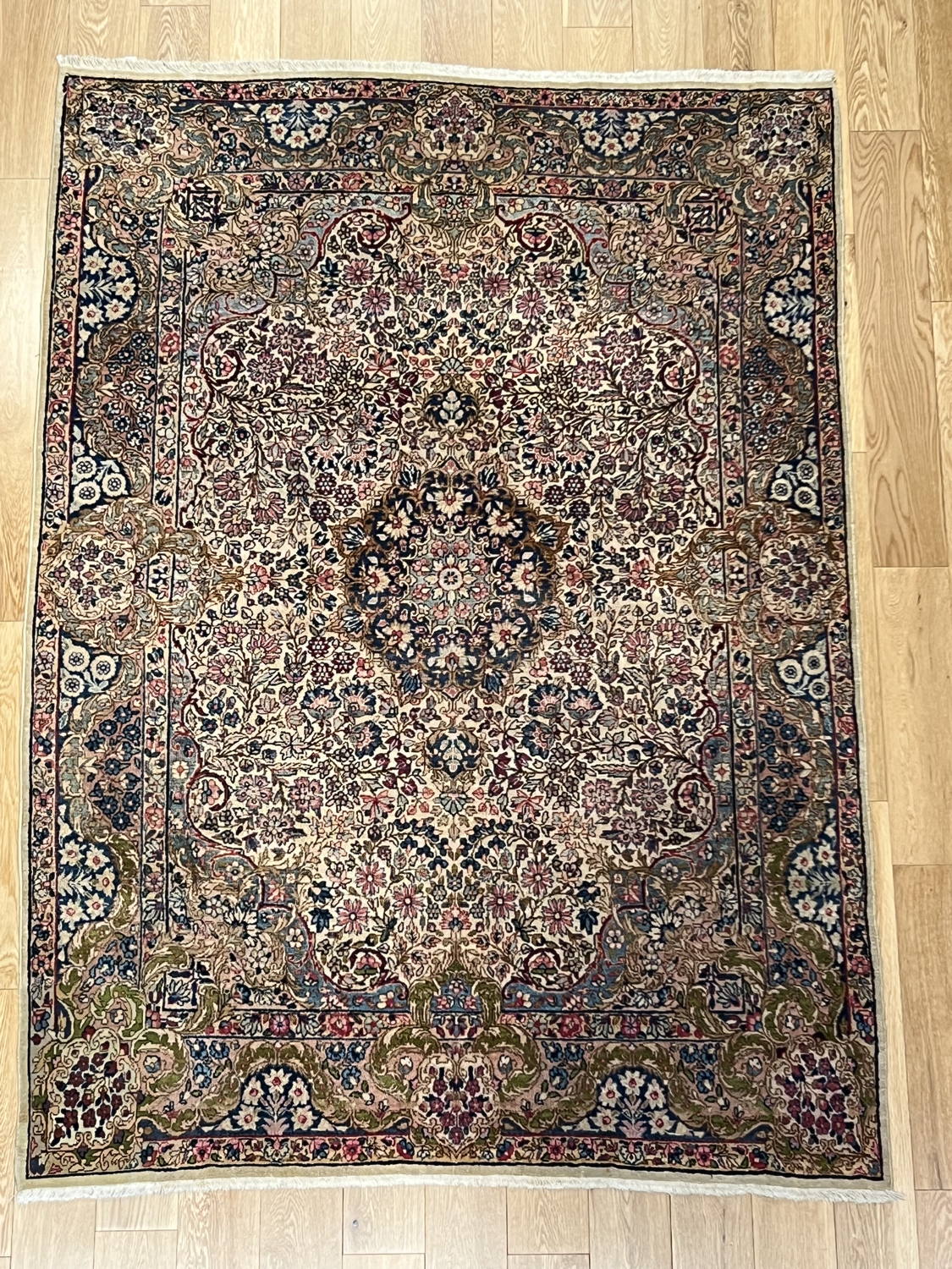 Antique Persian Ravar Kerman - 4'6" x 6'3"