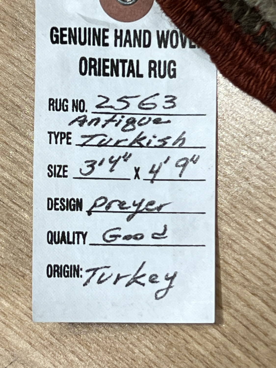 Antique Turkish Rug - 3'4" x 4'9"