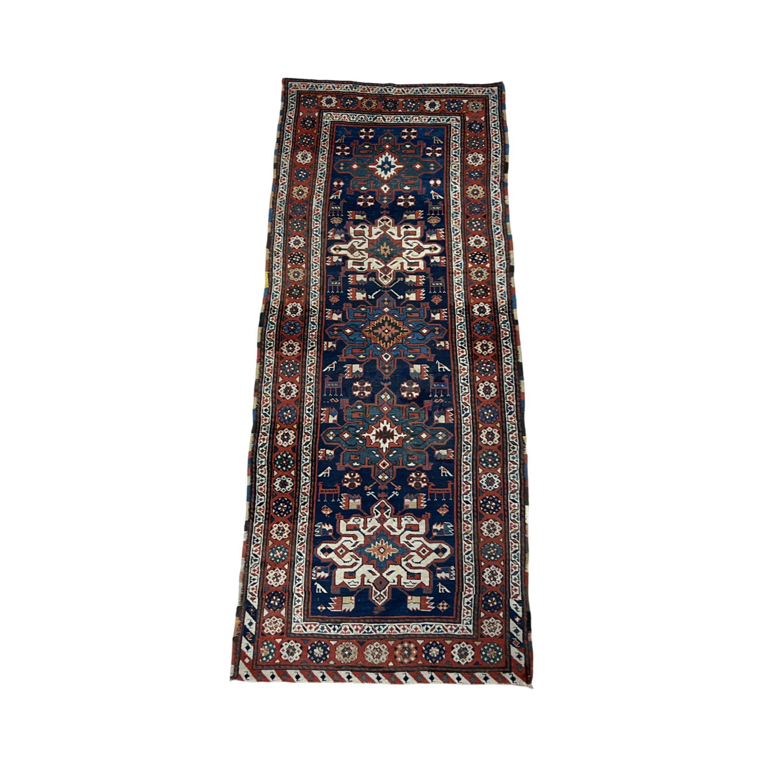 Antique Caucasian Rug - 3'10" x 9'4"