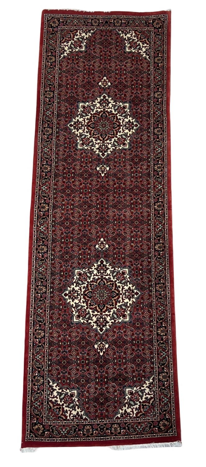 Very Good Wool & Silk Persian Bijar - 2'5" x 7'10"