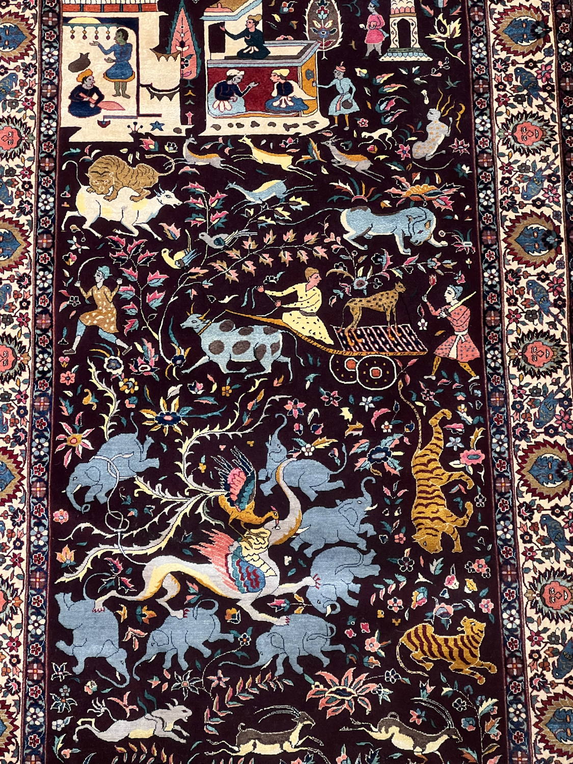 Very Fine All Silk Turkish/Chinese Rug - 3'11" x 6'5"