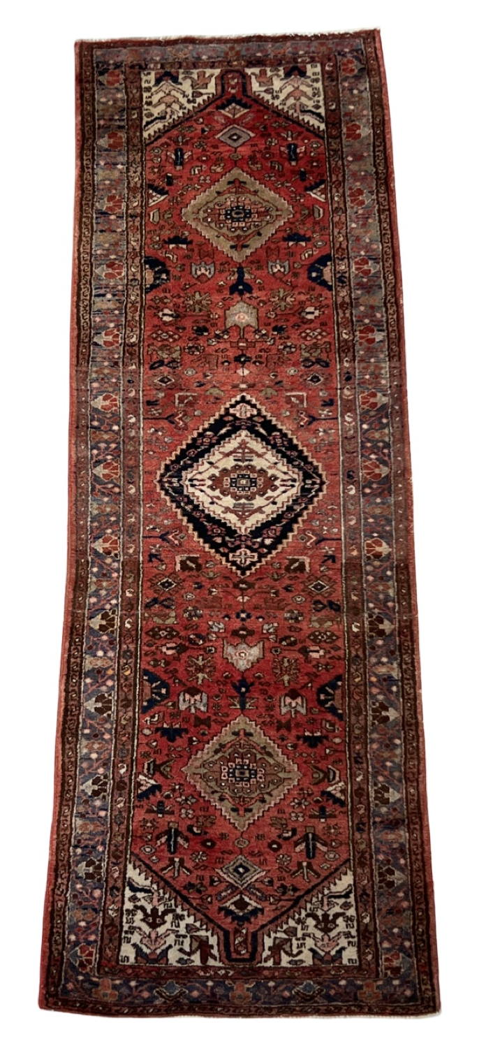 Good Persian Hamadan - 3'4" x 10'1"