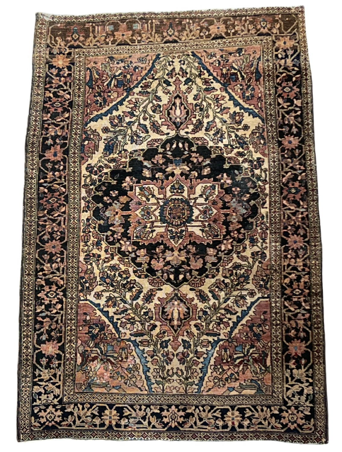 Very Good Antique Persian Sarouk Farahan - 3'3" x 4'9"