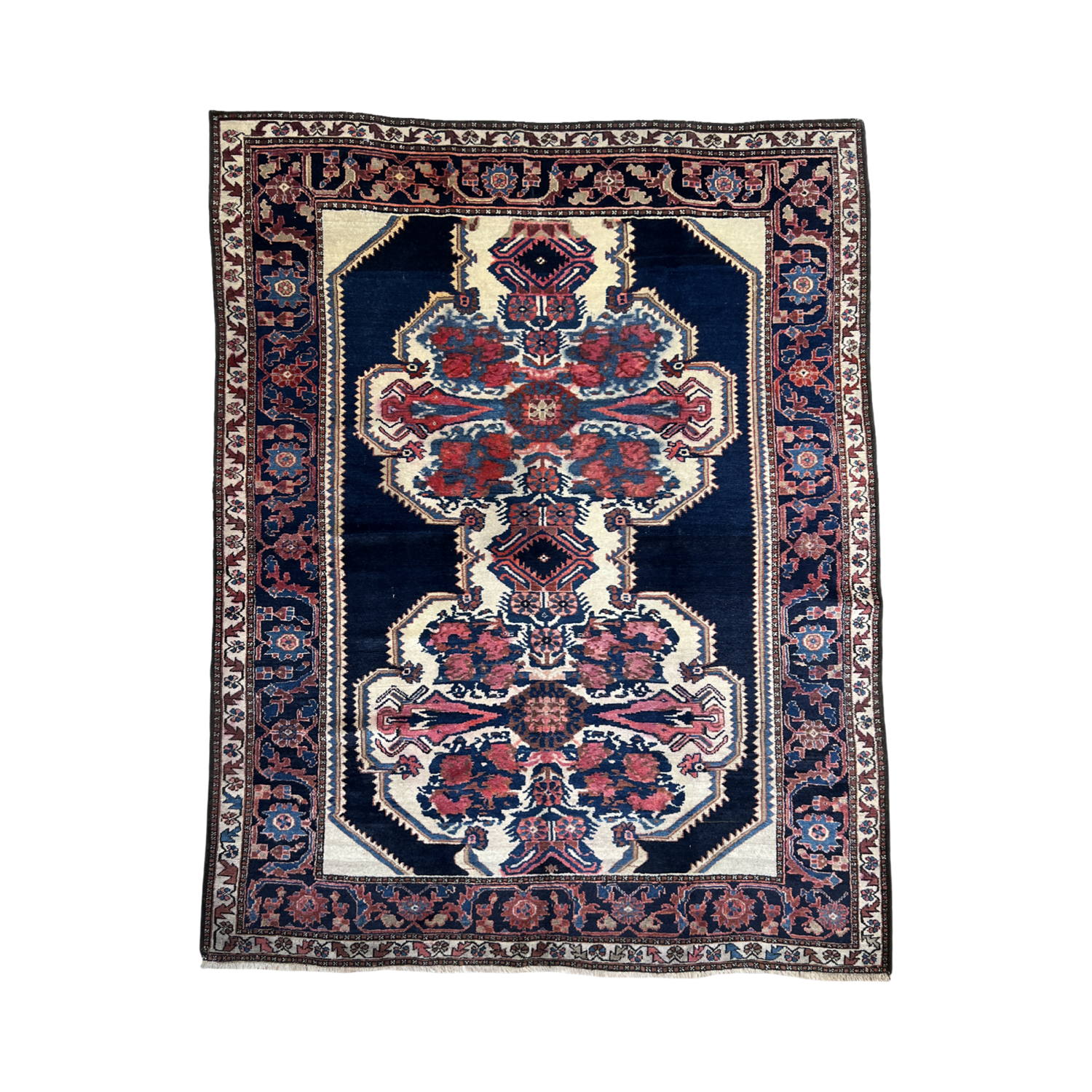 Very Good Antique Persian Bakhtiari - 5'5" x 6'8"