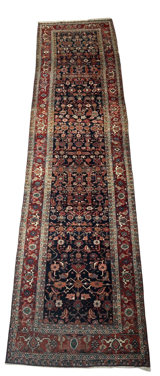 Very Good Antique Persian Serapi - 4'8" x 18'3"