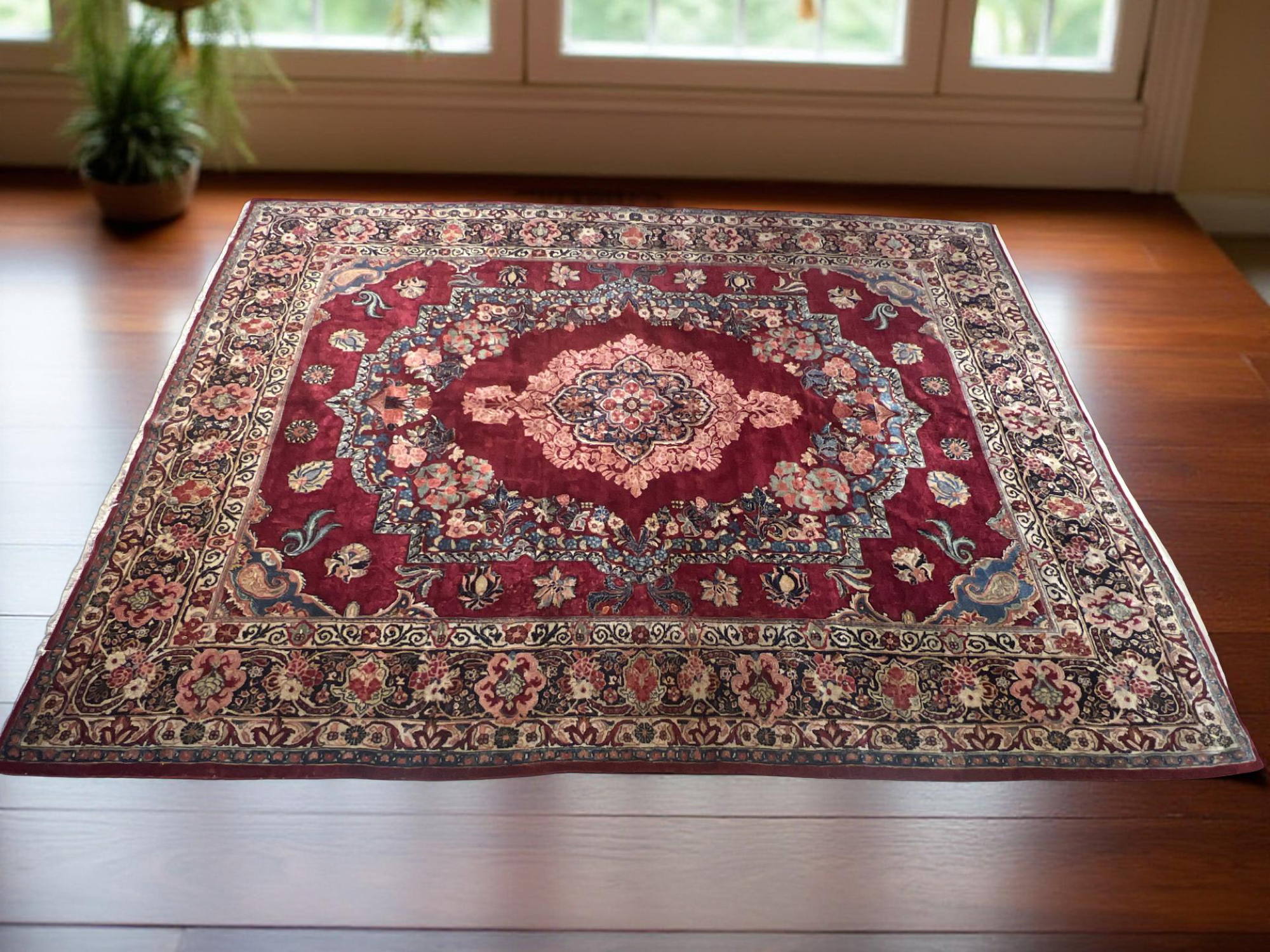 Very Good Antique Persian Sarouk - 8'9" x 11'7" - Image 4