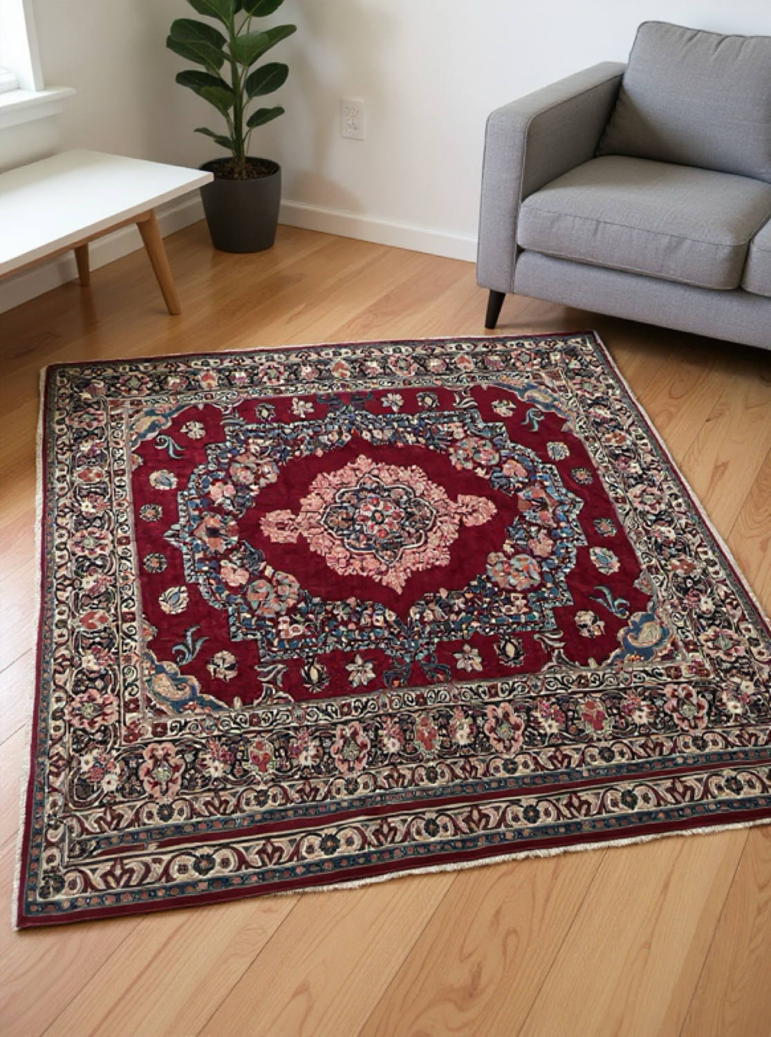 Very Good Antique Persian Sarouk - 8'9" x 11'7" - Image 5