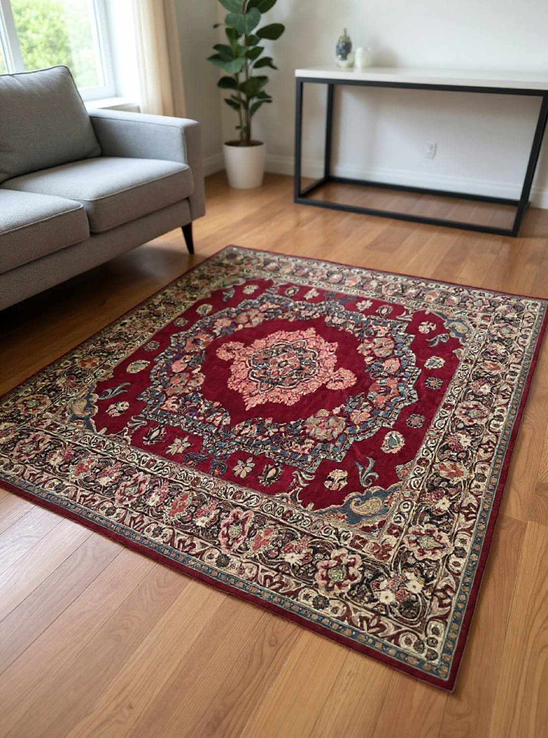 Very Good Antique Persian Sarouk - 8'9" x 11'7" - Image 6