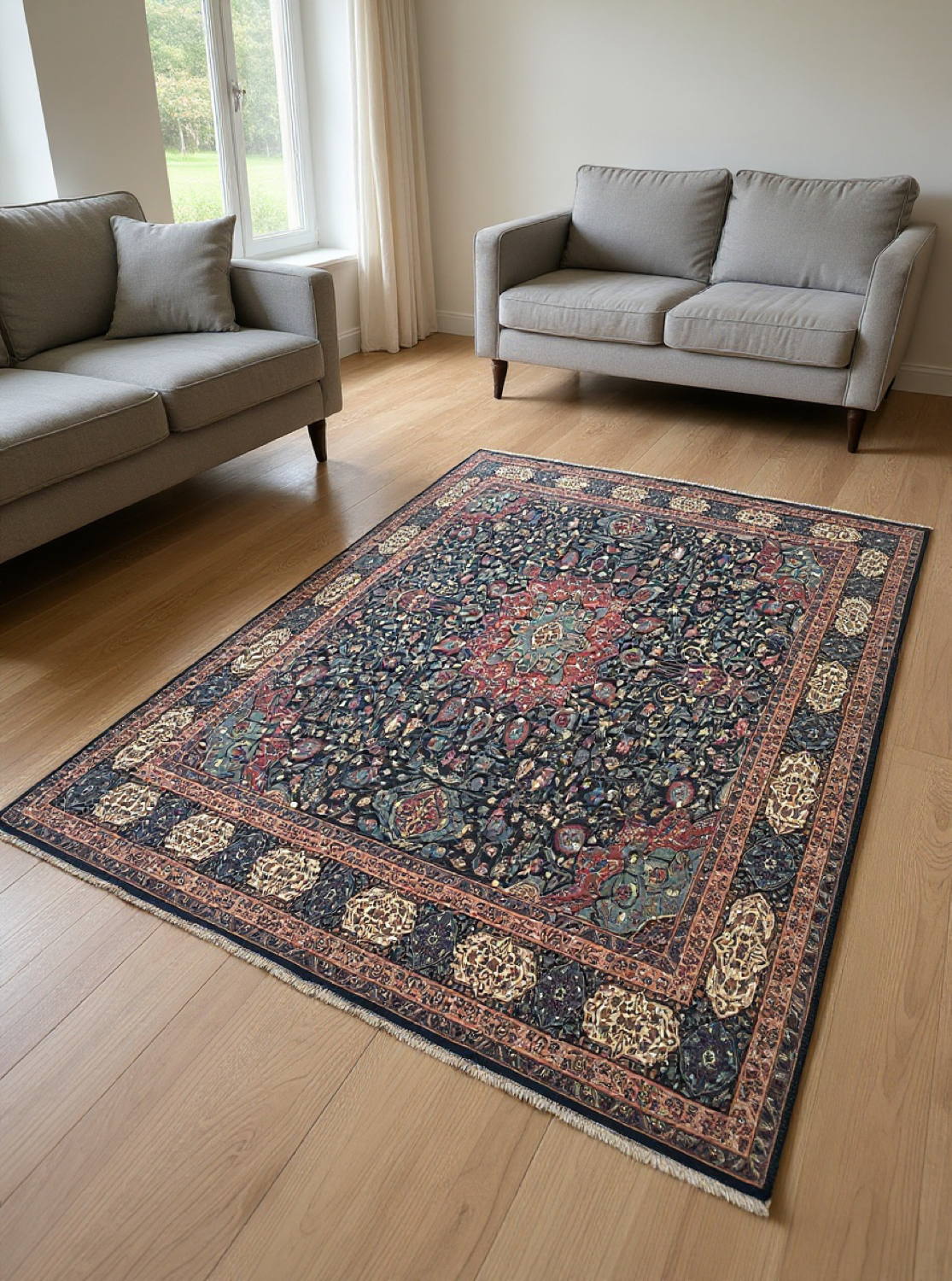 Very Good Older Persian Tabriz - 12'1" x 18'0" - Image 9