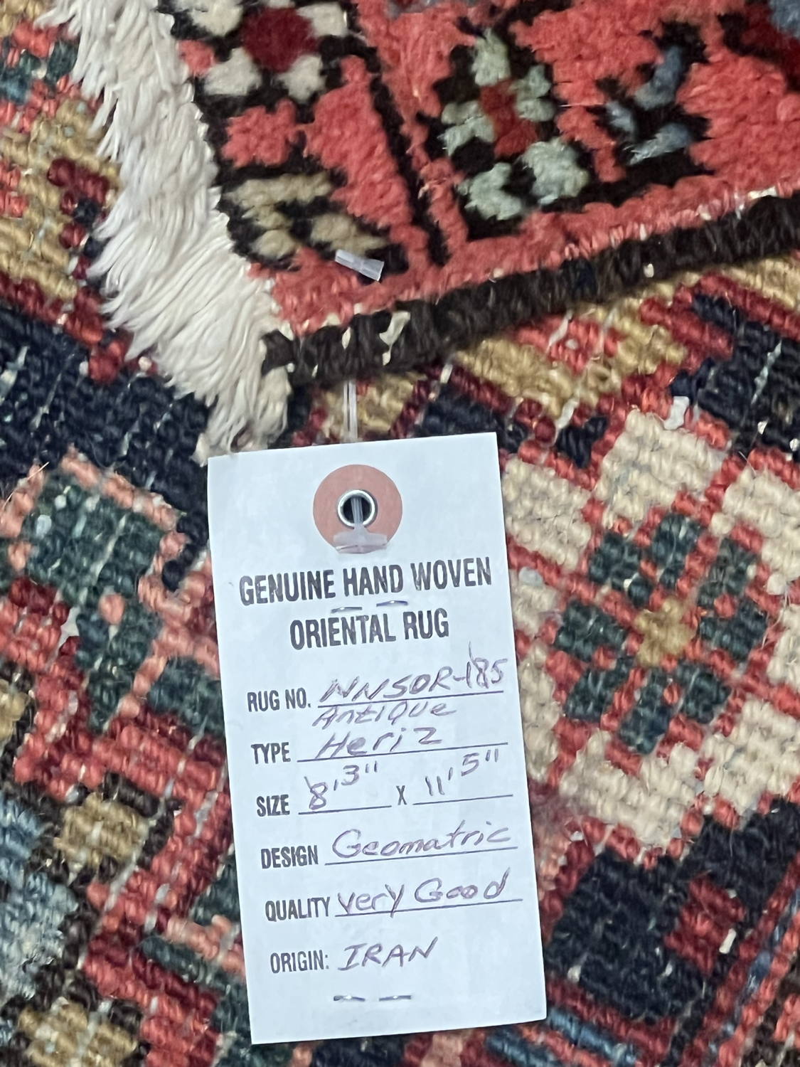 Very Good Antique Persian Heriz - 8'3" x 11'5" - Image 13