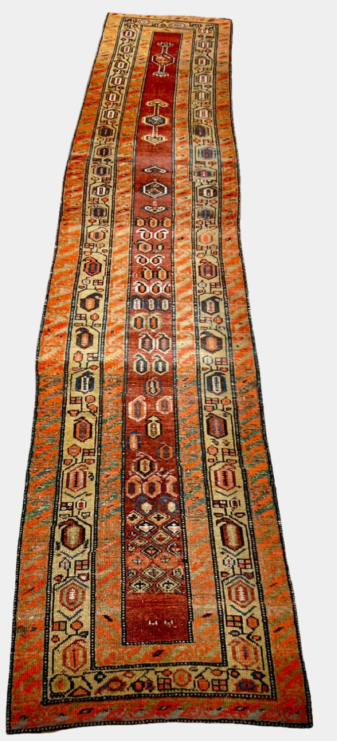 Very Good Antique Persian Sarab - 3'0" x 11'3" - Image 5