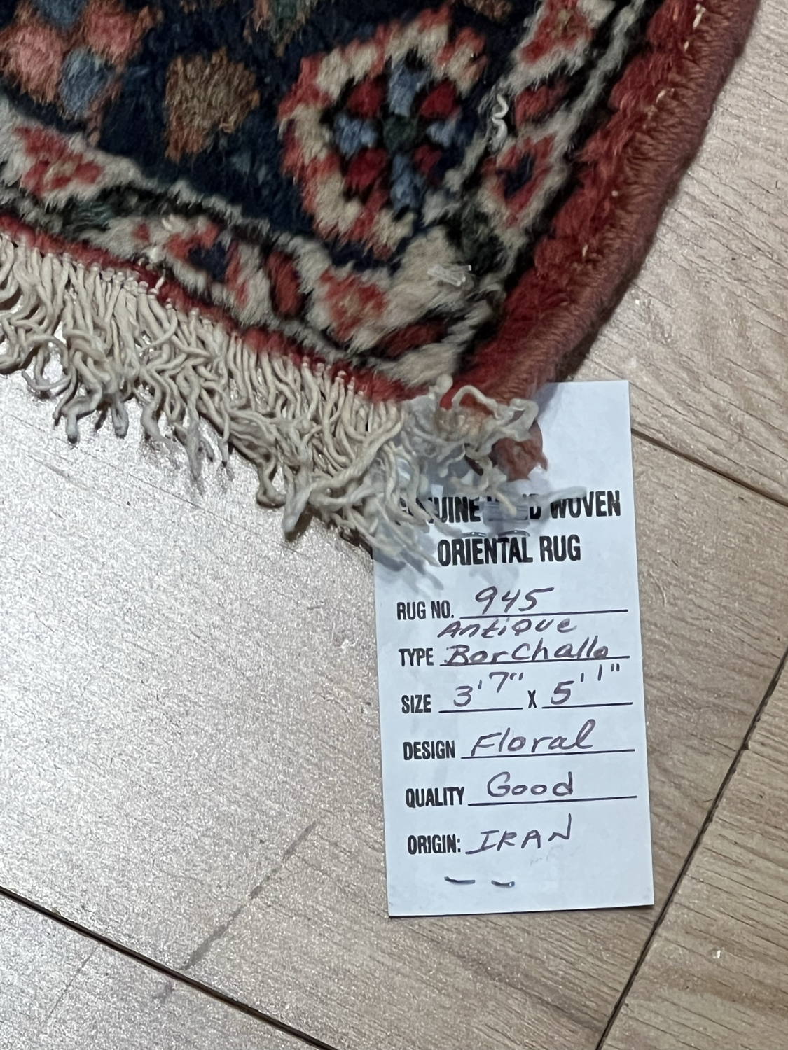 Antique Persian Borchalu - 3'7" x 5'1" - Image 4