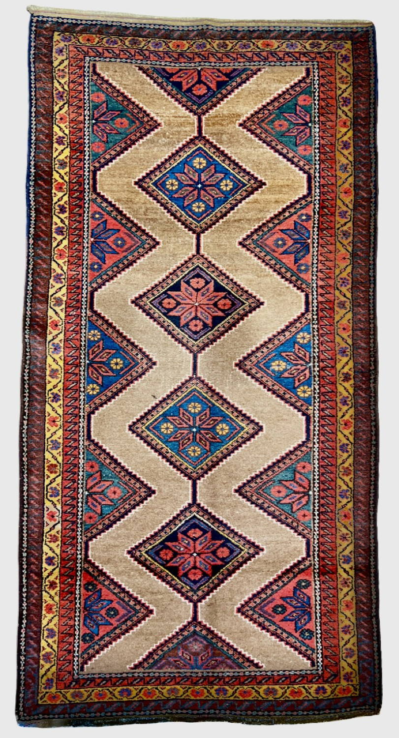 Very Good Antique Persian Kurd - 3'8" x 7'2"