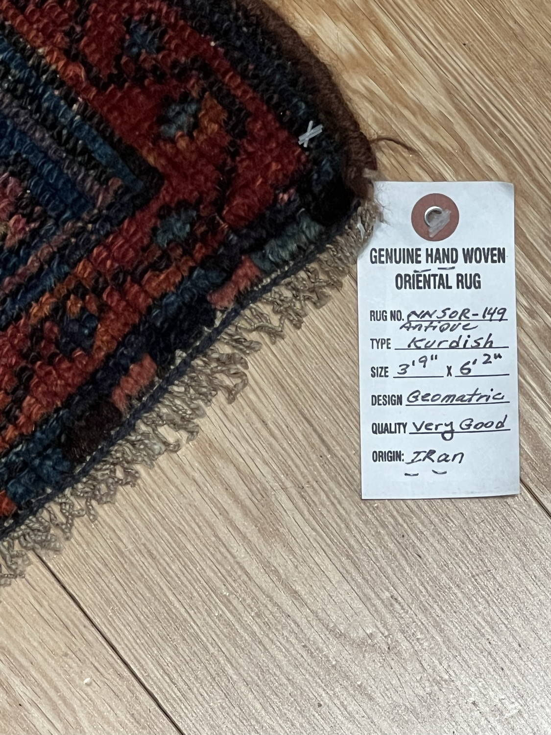 Very Good Antique Persian Kurd - 3'9" x 6'2" - Image 10