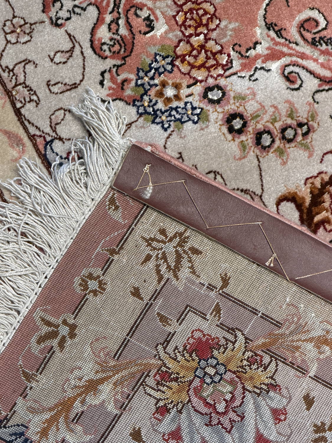 Very Fine Wool & Silk Persian Tabriz - 6'6" x 10'0" - Image 6