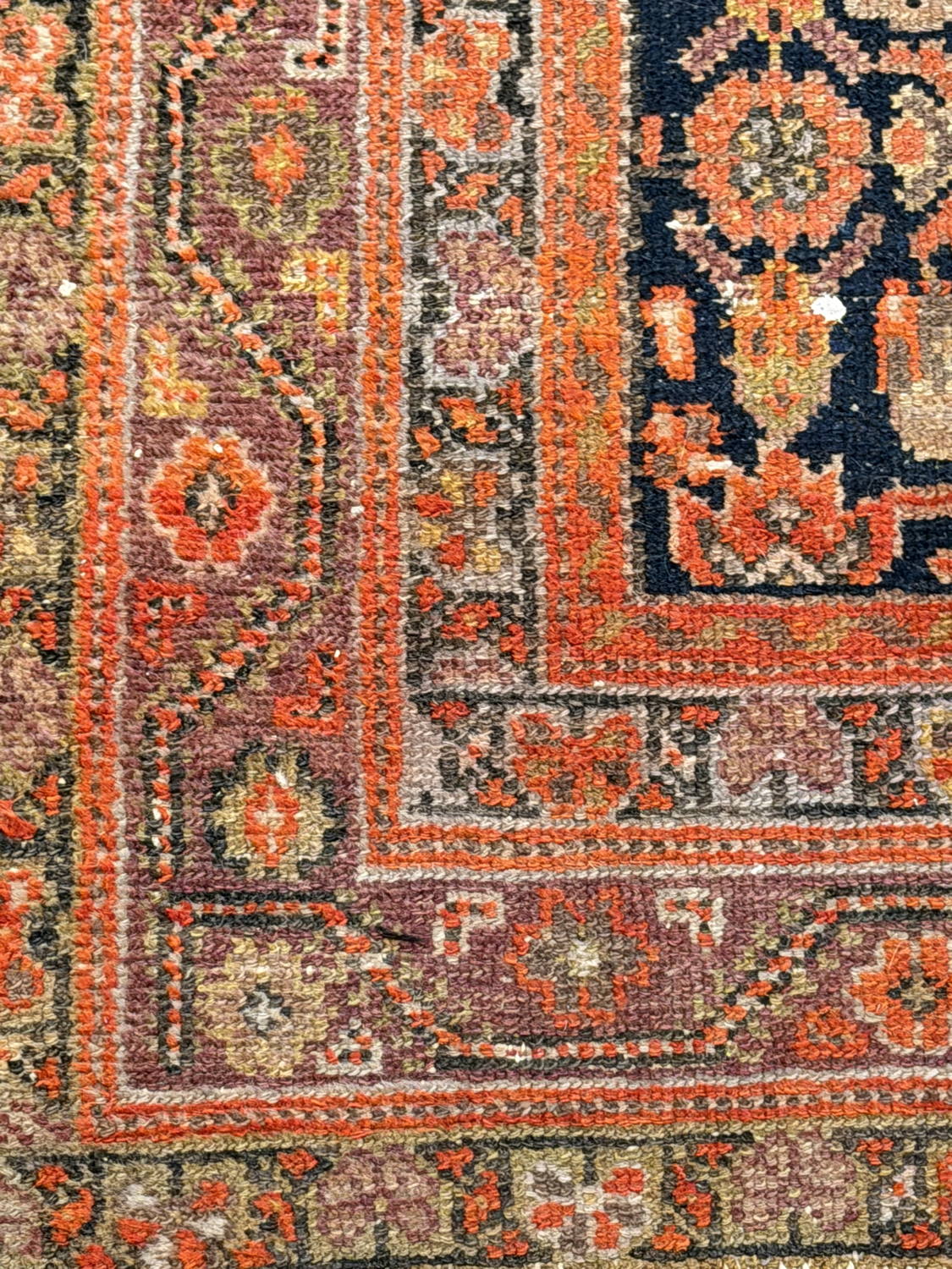 Good Antique Persian Malayer - 3'4" x 15'5" - Image 6