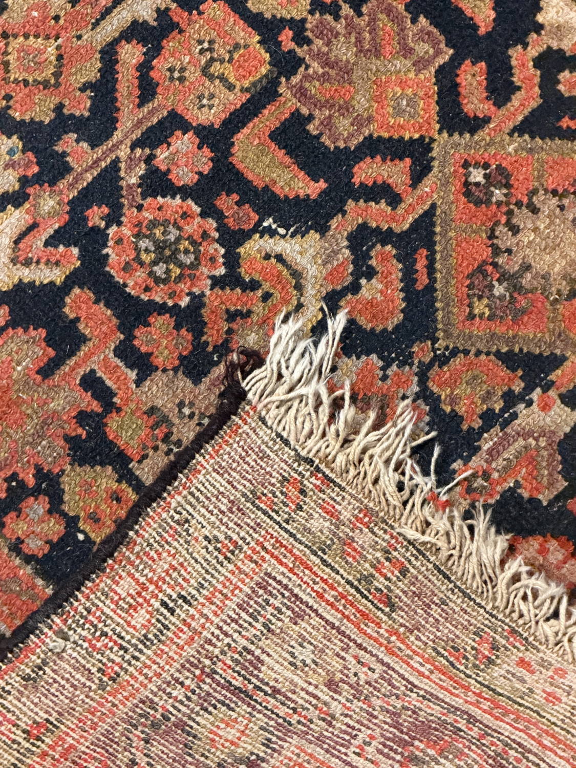 Good Antique Persian Malayer - 3'4" x 15'5" - Image 7