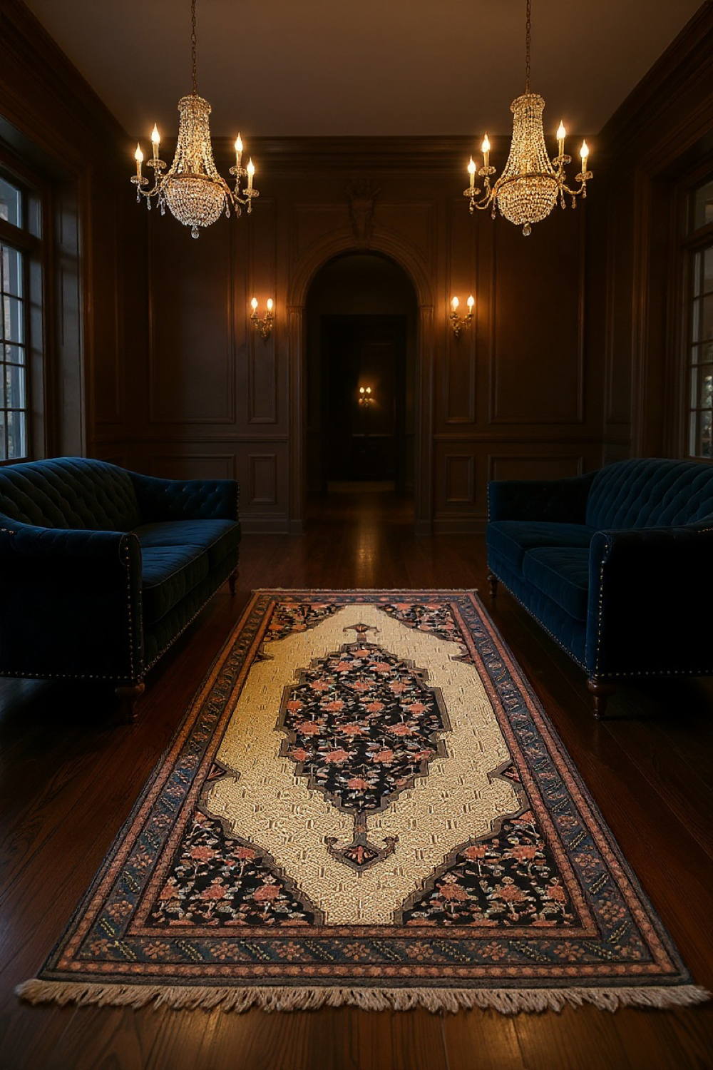 Very Good Antique Persian Sarab - 6'6" x 12'8" - Image 3