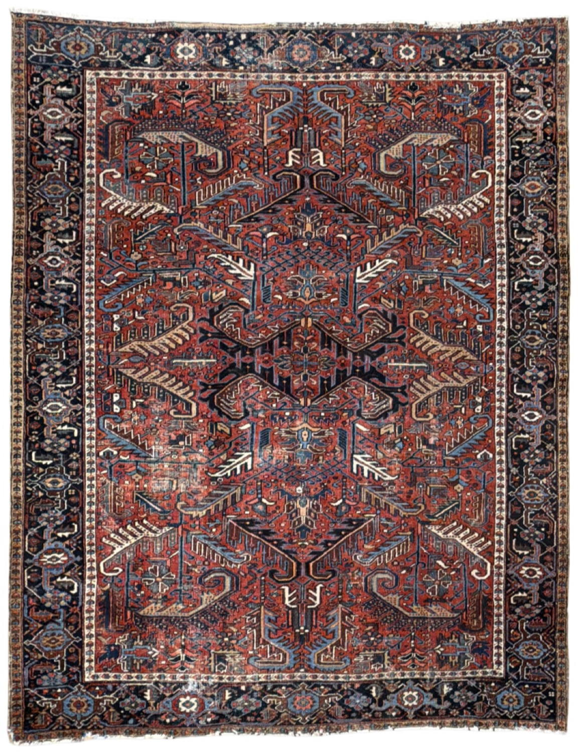 Good Antique Persian Heriz - 8'2" x 10'5"